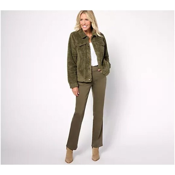 Belle by Kim Gravel Winetasting Reg TripleLuxe Twill Baby Boot-Cut Jean Size 12 - Picture 3 of 7